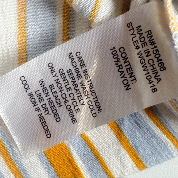 Market & spruce striped spaghetti strap wrap/ bubble/ high low top - Picture 9 of 9